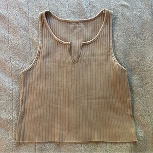 American Eagle beige crop tank top